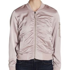 Lucky Brand Satin Bomber Jacket
